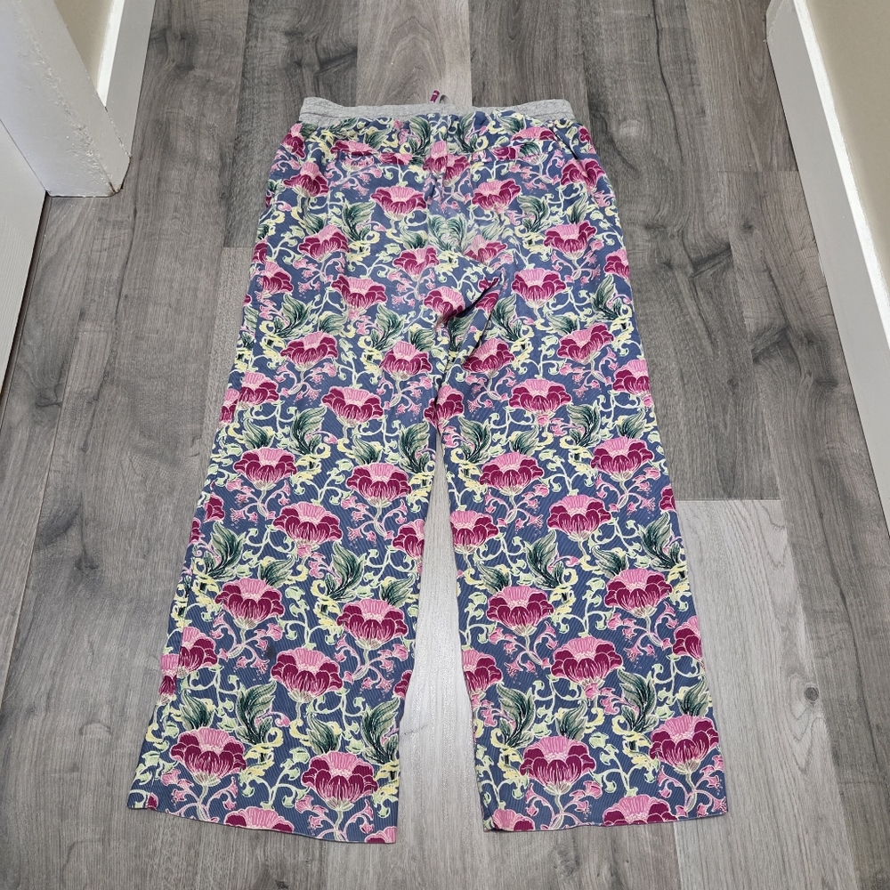 Anthropologie Eloise Floral Wide-Leg Lounge Pants Cotton Modal Boho Relaxed Fit - Picture 7 of 13